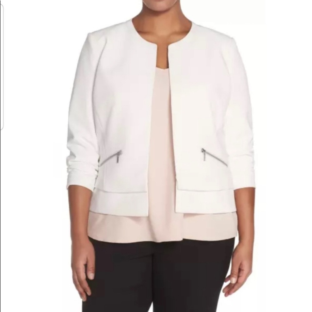 Sejour jacket taylored white size 16w